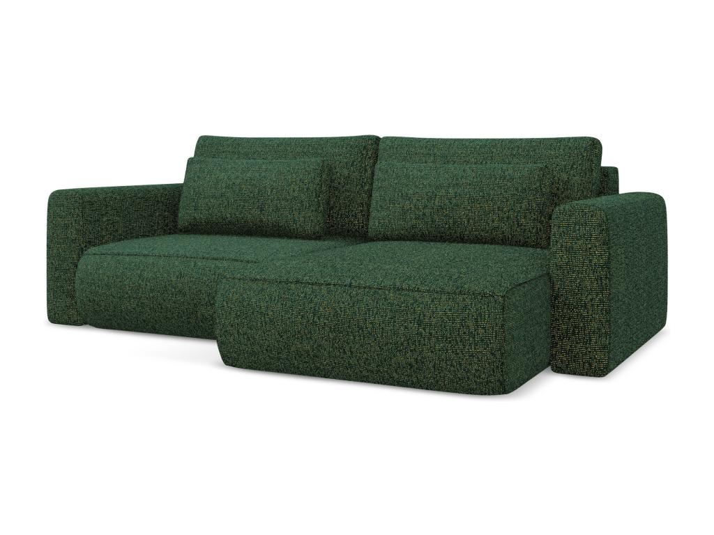 Zensova 2.5-seater right-hand corner sofa bed in textured green - Zensova LZLI81137