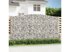 3-piece arched gabion baskets, 400x50x220/240 cm, galvanized iron, ITDW31849