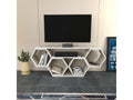 Zensova reversible honeycomb-shaped TV stand with white marble effect XXZD37537