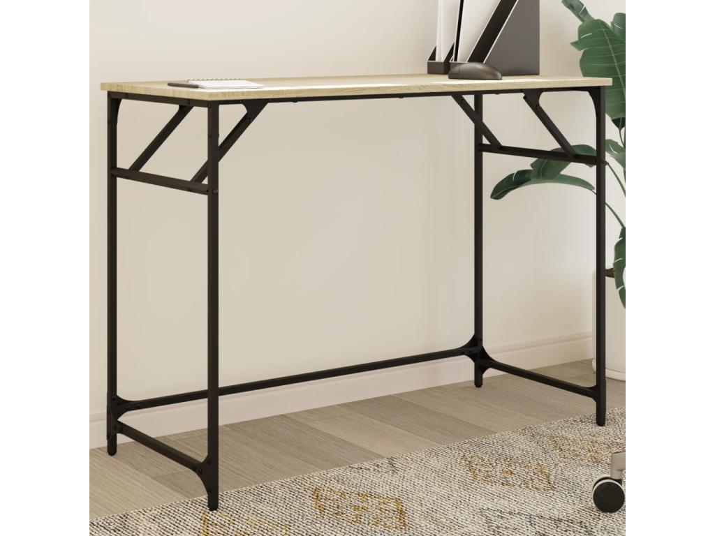 Lumenao oak desk made of engineered wood and powder-coated steel FSDE80053