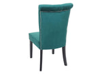 Zensova-D22 dining chair, set of 2, dark green, black legs, YAWT53795