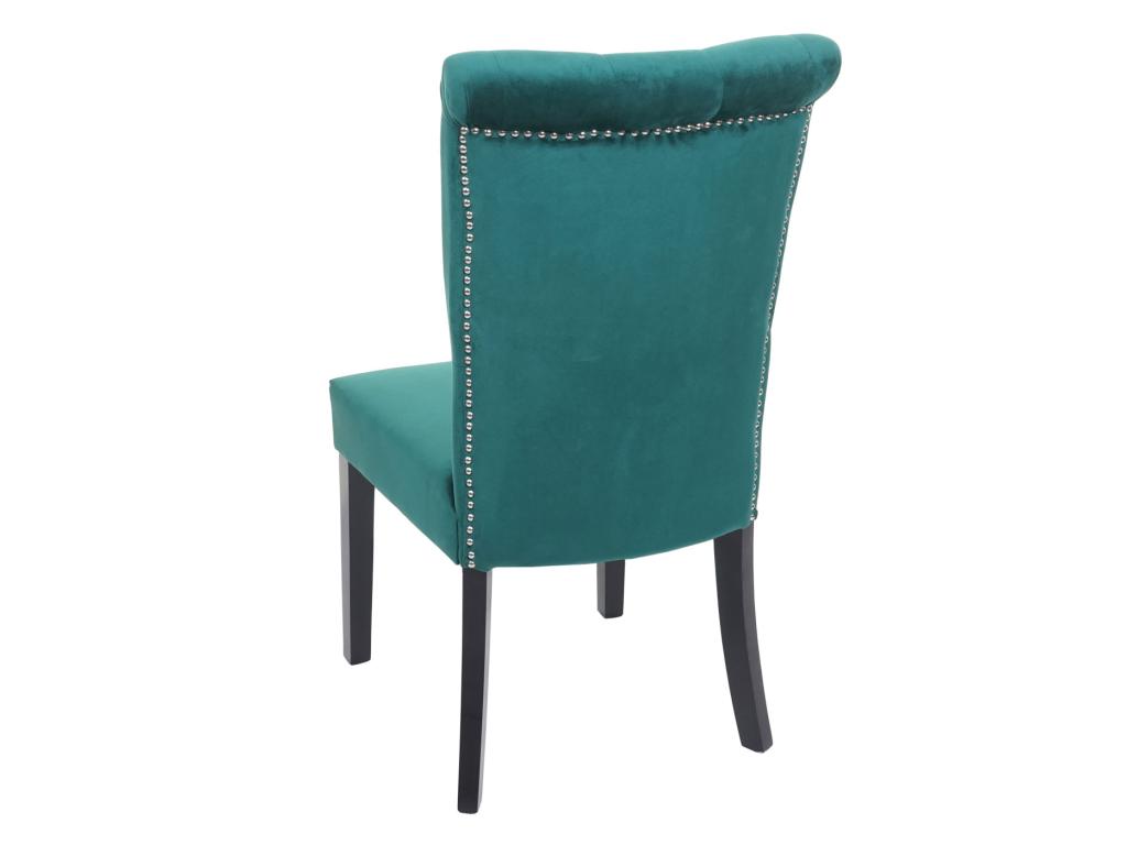 Zensova-D22 dining chair, set of 2, dark green, black legs, YAWT53795