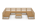 10-piece garden furniture set in solid pine wood GWQS57129