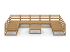 10-piece garden furniture set in solid pine wood GWQS57129
