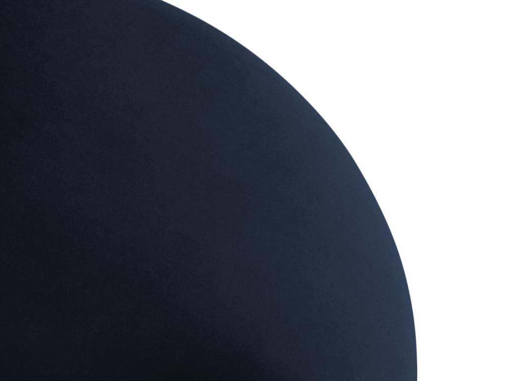 Zensova - Zensova swivel pouf in royal blue velvet - 80x80x36cm TOMG93579
