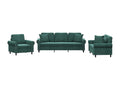 3-piece sofa set with dark green velvet cushions IEVD65492