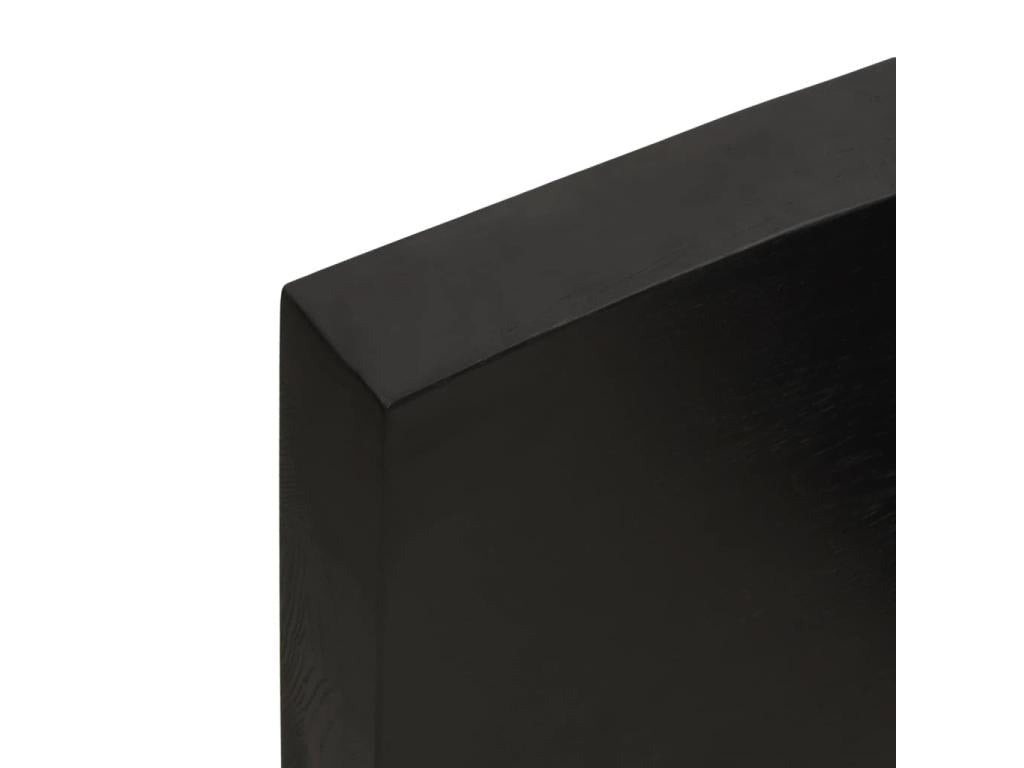 Dark brown wall shelf, solid treated oak wood RCOL63717