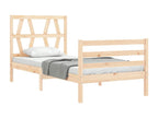 Bed frame without mattress, solid wood GJQY60690