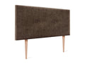 Lumenao Natural Wool Headboard with Buttons 90x105cm with Legs for 80/90cm Beds - Brown GJQP56385