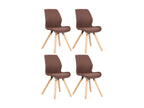 Set of 4 dining chairs - Zensova / Wood - Brown - Zensova YIRE49823