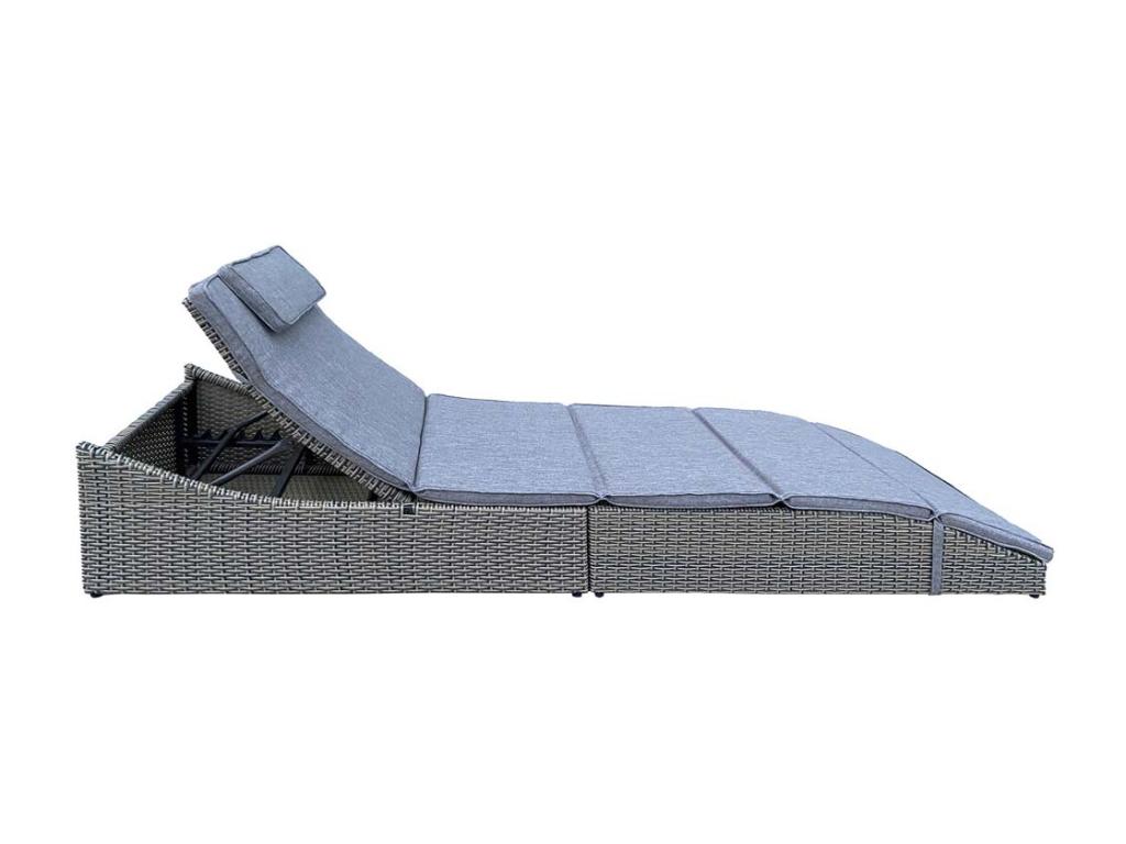 Lumenao rattan-effect sun lounger CCNF89195