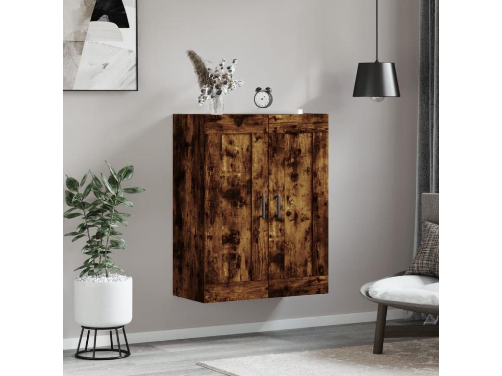 Smoked oak wall cabinet 69.5x34x90 cm Zensovaingénierie YEHT15094