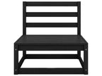 8-piece garden furniture set, black, solid pine wood, 2 ILEH28102