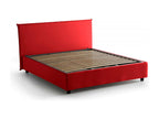Zensova Double Bed with Storage Bed and Zensova Upholstery, Made in Italy, Front Opening, Suitable for 160x200 cm Mattress, Red QDFK88945