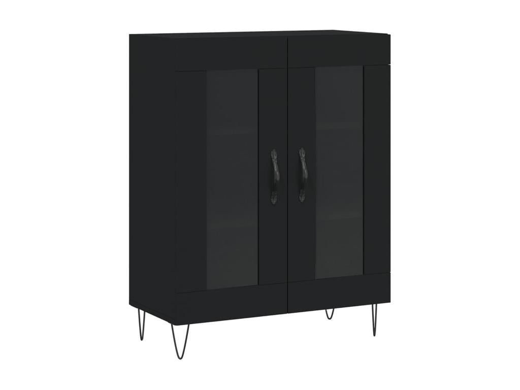 Highboard, Black, 69.5x34x180 cm, Engineered Wood, MWMZ77111
