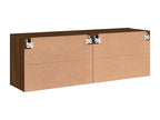 Wall-mounted TV units, 2 pieces, brown oak, 60x30x41 cm, ZZWT11910