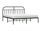 Metal bed frame with black headboard 160x200 cm KJNV78747