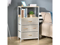 Chest of drawers/storage unit with 4 removable drawers and 1 shelf, 58x29x103 cm, grey and white, AKUD68272