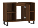 Bathroom cabinet, brown oak, 80x33x60cm, engineered wood XFPB57567