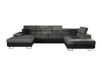 Lumenao 190 Grey Corner Sofa with Sleeping Function and Bed Box, 345x202x71cm, VUKF47205