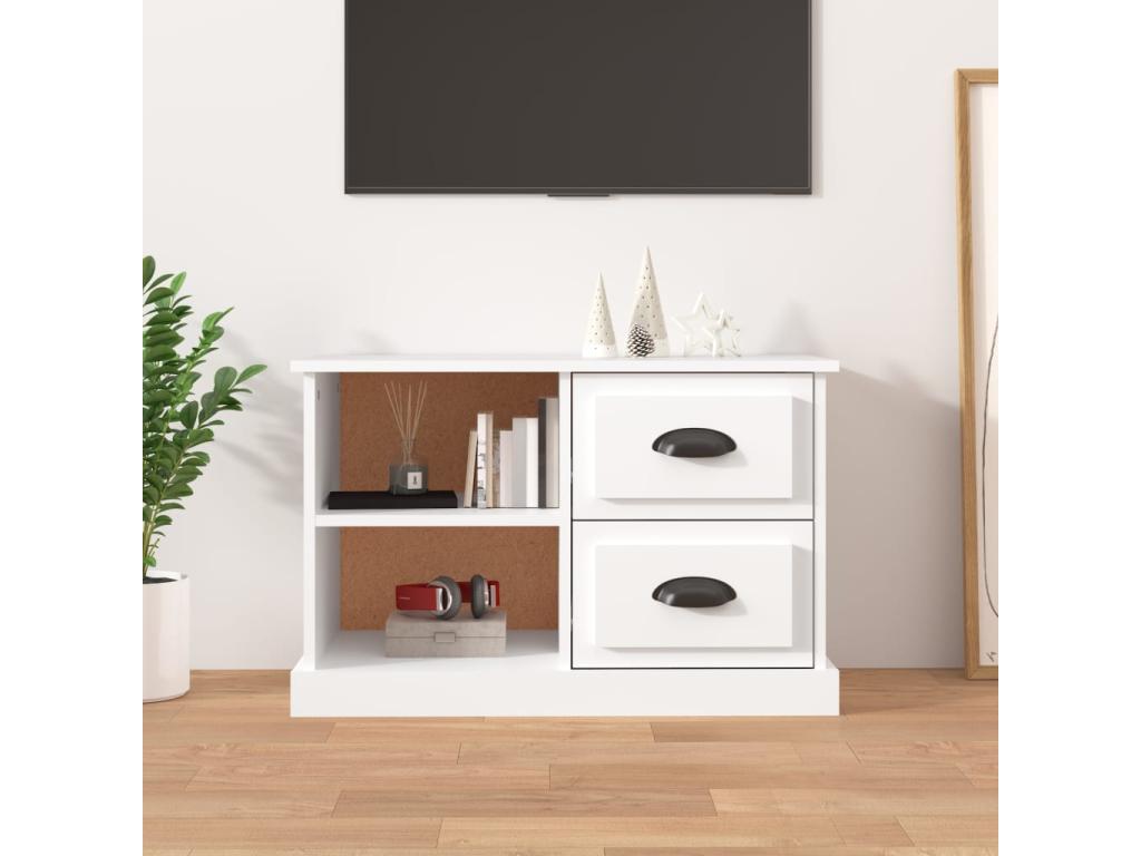 White TV stand 73x35.5x47.5 cm Zensovaingénierie AXQO42928