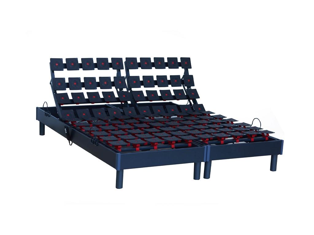 Set of adjustable bed bases, grey, dimensions - 2x90x200 cm LOOZ18359