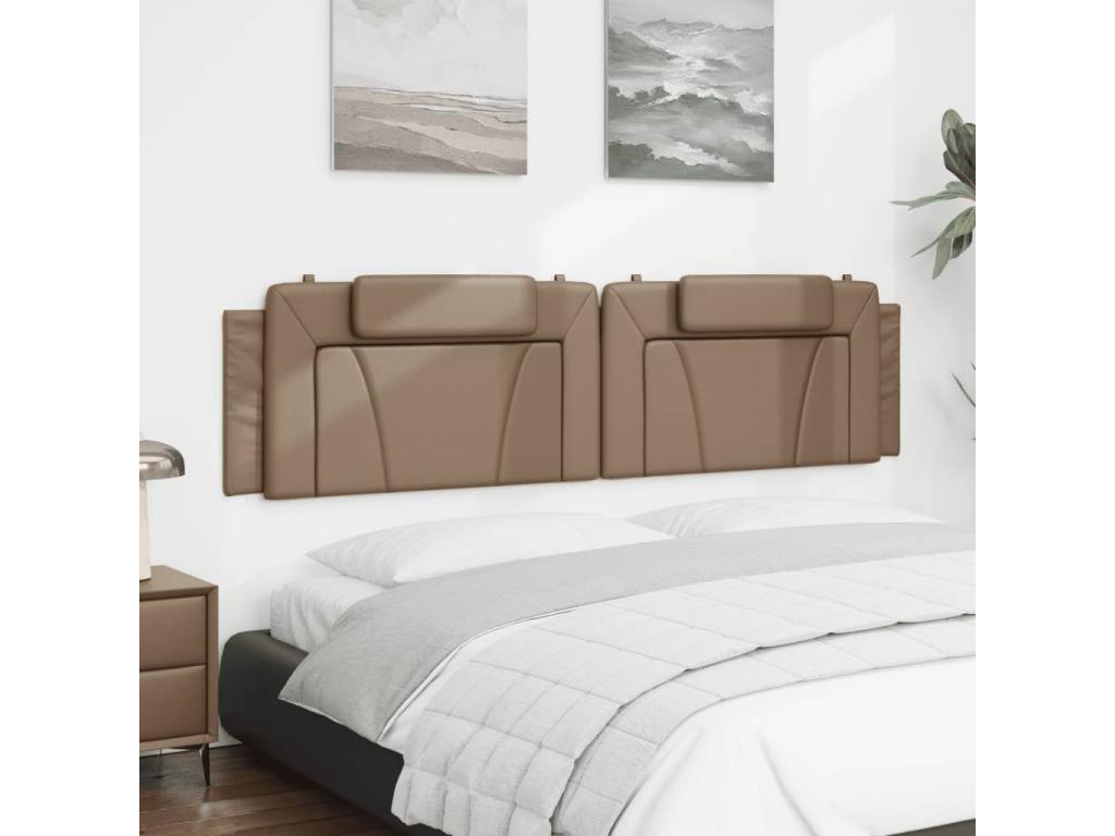 Cappuccino headboard cushion 200cm faux leather TKOG75820