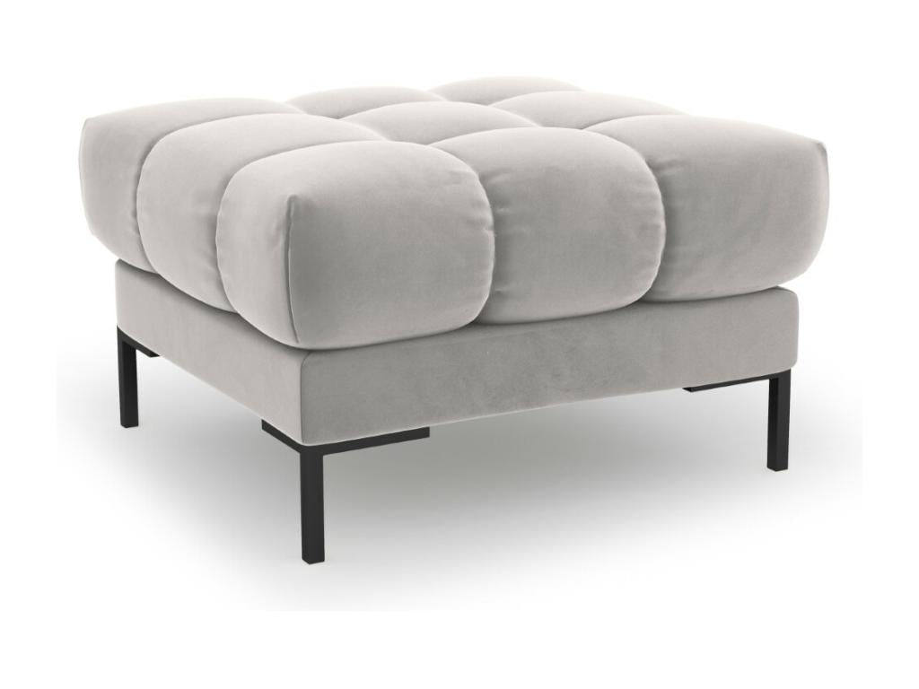 Zensova - Zensova pouf in silver velvet - 60x60x41cm JMRM87169