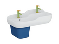 Zensova Kids WDMG33890 Children's Washbasin, 2 Heights, with Overflow and Siphon Cover