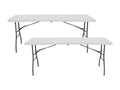 Pack of 2 Folding Tables 240cm Rectangular White Zensova Catering VQNI78610