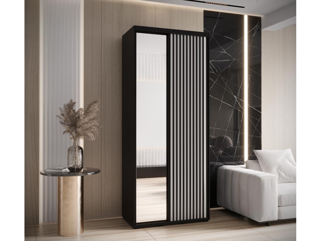 Zensova 2 Sliding Door Wardrobe 205.2/ 100/ 45 2 Doors Zensova/ White DQCR50620