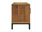 Brown TV stand 90x30x40 cm Solid pine wood WQAA88474