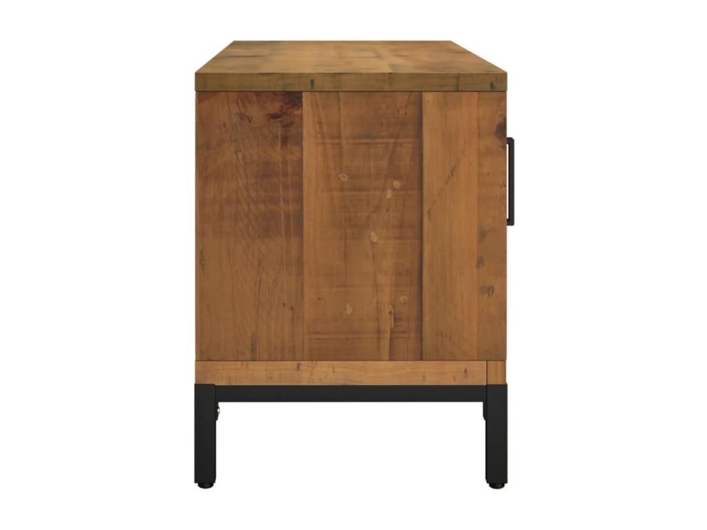 Brown TV stand 90x30x40 cm Solid pine wood WQAA88474