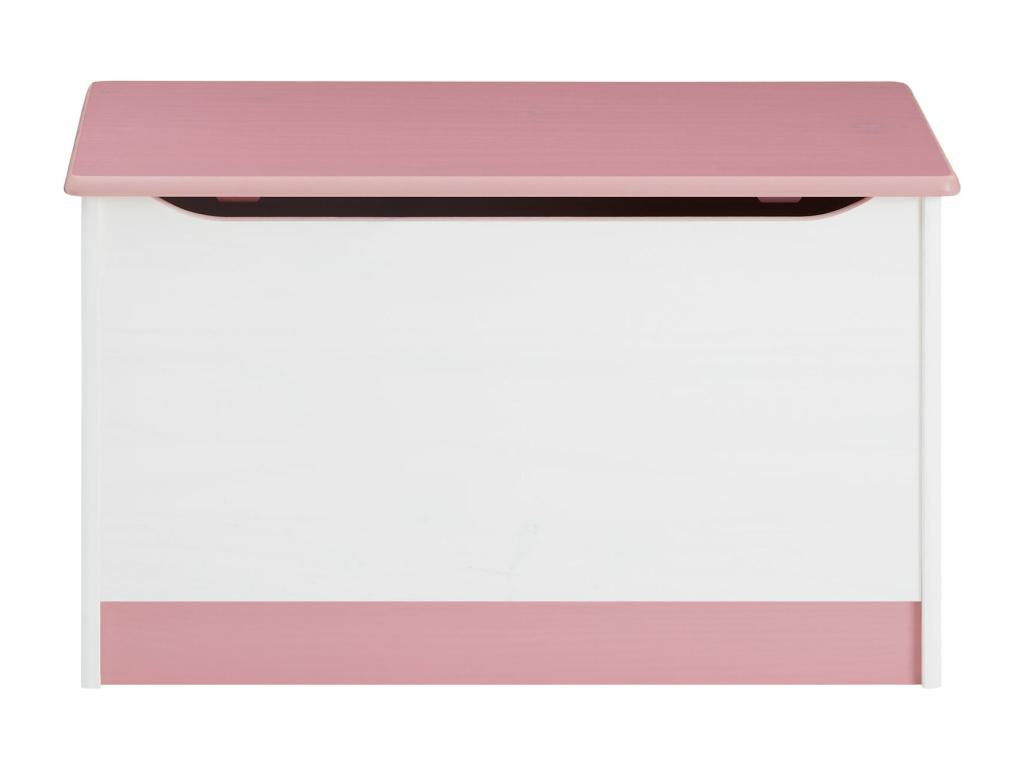 Zensova toy chest, storage chest, solid pine, white and pink stained finish PVGM42968