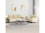 2-piece sofa set with cream fabric cushions VMJO26760