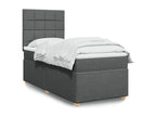 Zensova bed with mattress, dark grey, 80x200 cm, Zensova JJFM66712