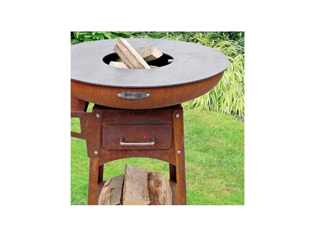 Zensova steel fire pit barbecue, 80 cm high, 82 cm diameter, PUDO53161