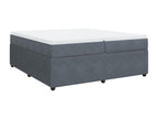 Zensova bed and mattress, dark grey, 200x200cm, velvet, NRPM43627