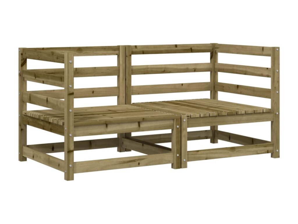 Garden corner sofas with cushions, 2 pcs, impregnated pine wood ONBZ16059