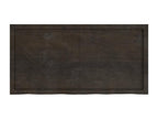 Dark brown wall shelf, solid treated oak wood RCOL63717