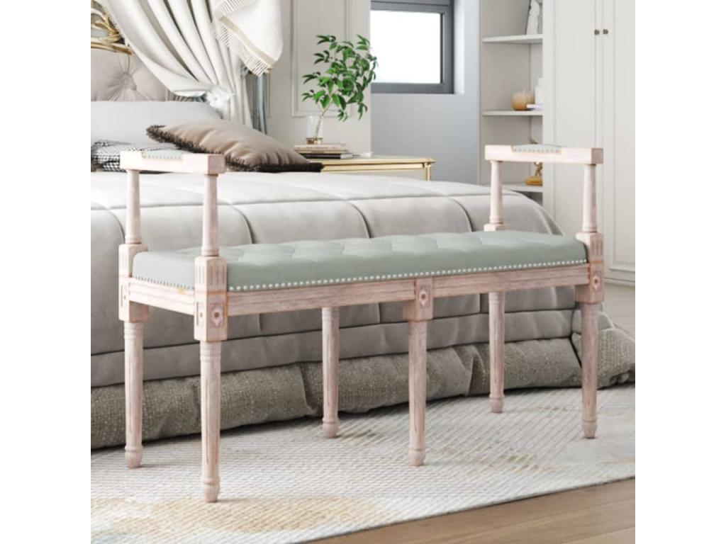 Light Grey Bench 110x40x70 cm Velvet JNVC31915