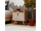 Bedside table 100 melamine veneered chipboard white oak color 50x55x40 LIXY47172