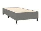 Upholstered bed base with mattress and LED lighting, Dark Grey, 90x200cm, Fabric CLBG59269