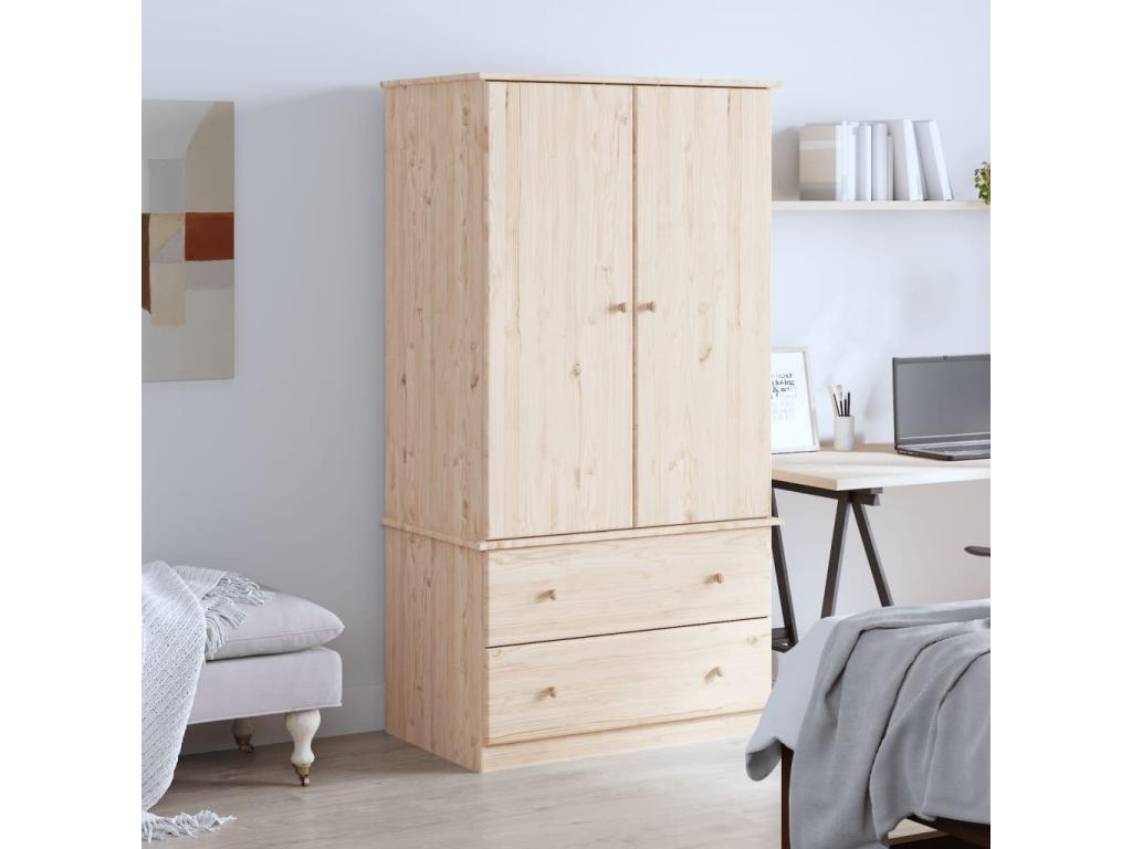 Zensova wardrobe 90x55x170 cm solid pine wood NANG42682