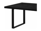 Lumenao - Rectangular Table 200cm Black Wood Look Black Metal U-Shaped Base KDFC83175