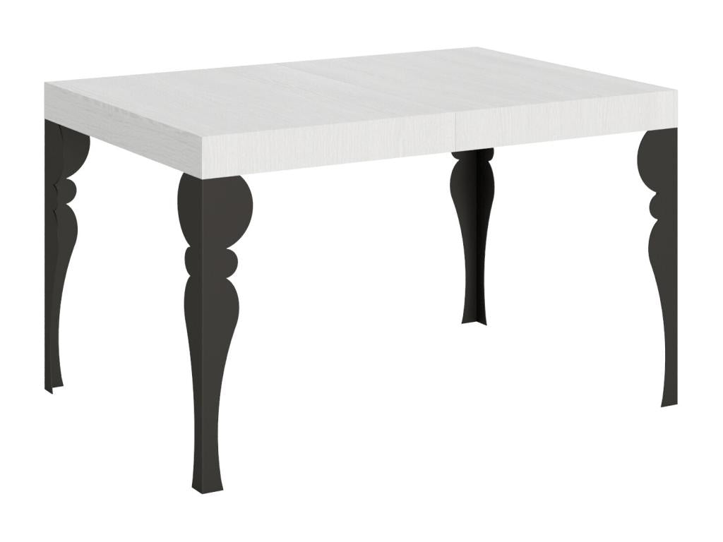 Extendable table 90x130/390 cm Paxon White Ash with Anthracite frame ZJOO19817