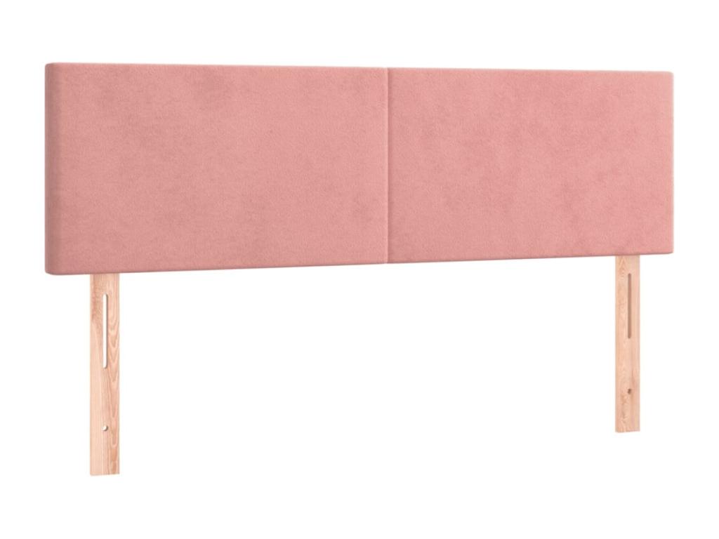 2-piece Pink Headboard Set, 72x5x78/88 cm, Velvet, NURC58027