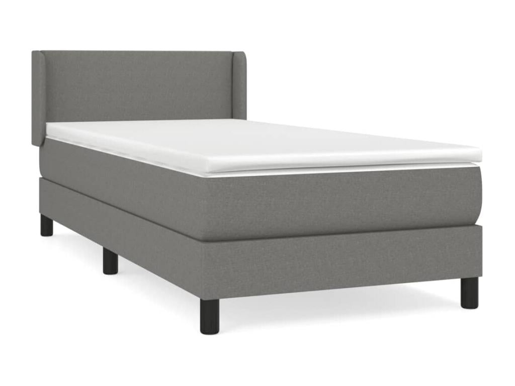 Zensova bed and mattress, dark grey, 90x190 cm, Zensova UDCR72426