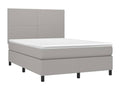 Zensova upholstery and mattress with LED lighting, light grey, 140x200 cm, Zensova MQAC22515