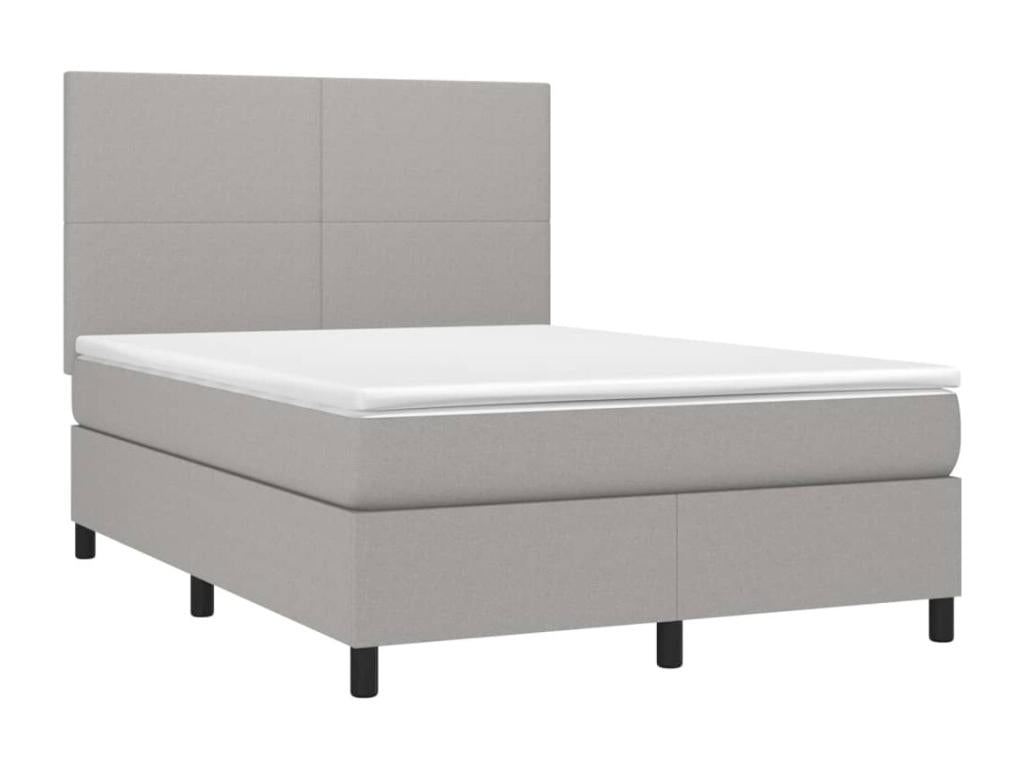 Zensova upholstery and mattress with LED lighting, light grey, 140x200 cm, Zensova MQAC22515